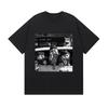 Lustiges Katzen-Gang Retro-Muster T-Shirt für Herren, Hip-Hop Humor Kleidung, Unisex Gothic Sommerdruck 100% Reine Baumwolle T-Shirt Tops