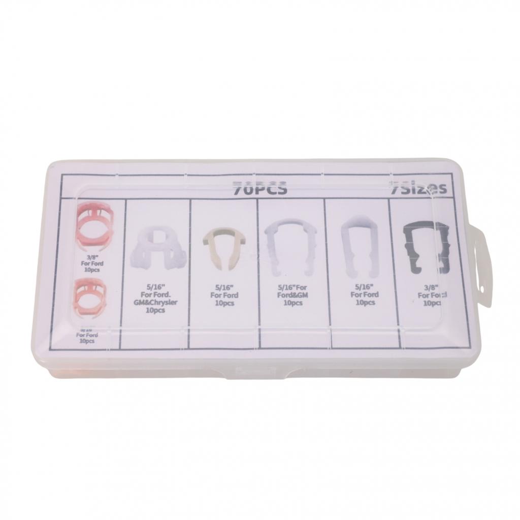 Convenient Assortment of Fuel Line Retainer Clips for Ford Cars 70 Clips