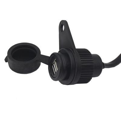 Motocyklový adaptér USB nabíjecí zásuvka upravených nabíječek USB s duálním 5V2A portem vodotěsný kryt