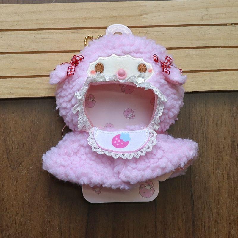Pacifier Cotton Doll Clothes MY Melody sweet piano Dreamy pink outfit cloak style doll pendant for Labubu V1V2V3 Outfit
