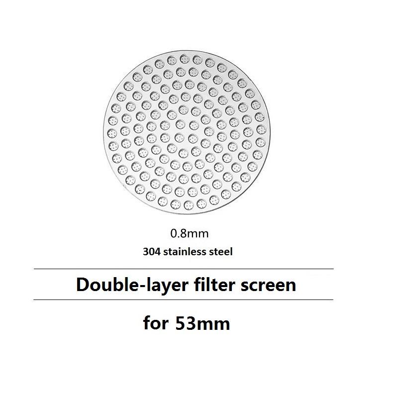 

51/53/58 мм Багаторазовий екран для кавової шайби 304 Двошаровий фільтр для кави з нержавіючої сталі з дрібною сіткою Професійний аксесуар для еспресо