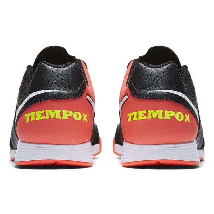 Adidas TiempoX Genio 2 Leather IC Black Hyper Orange Men Sneakers White Volt 819215-018