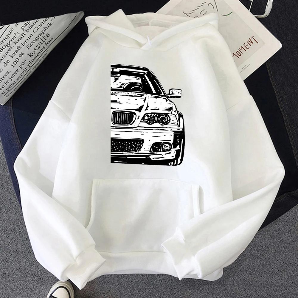 Hot Winter E46 Car Hoodies Spring/Autumn Women Tops Aesthetic Clothes Fashion Men Sweatshirt Graphic Hoodie Harajuku Sudaderas