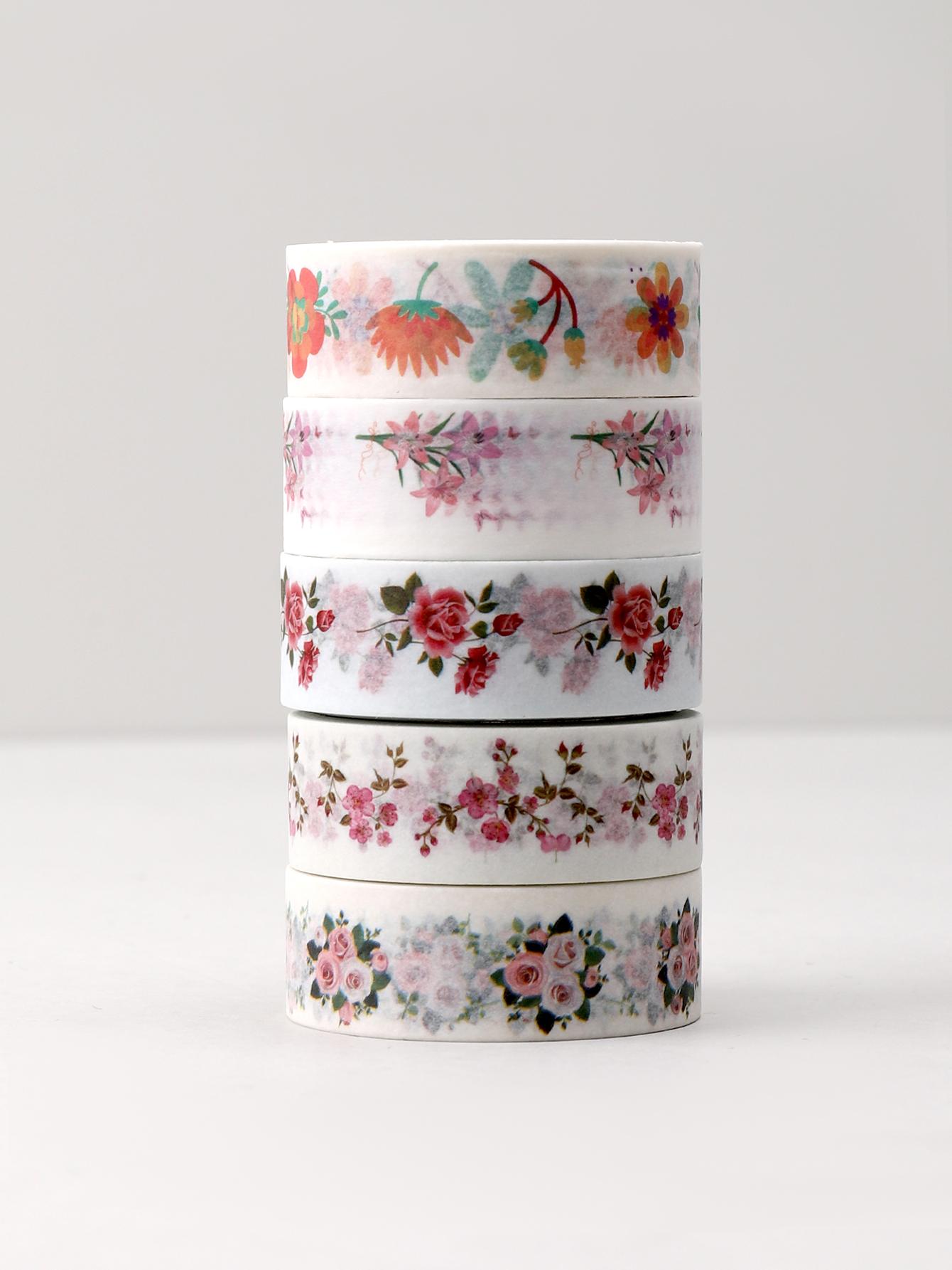 

5roll/Box Of Parking Lot Washi Paper Tape,Top Quality, Back To School,Masking Tape For Design&Diy, School Supplies, Masking Tape