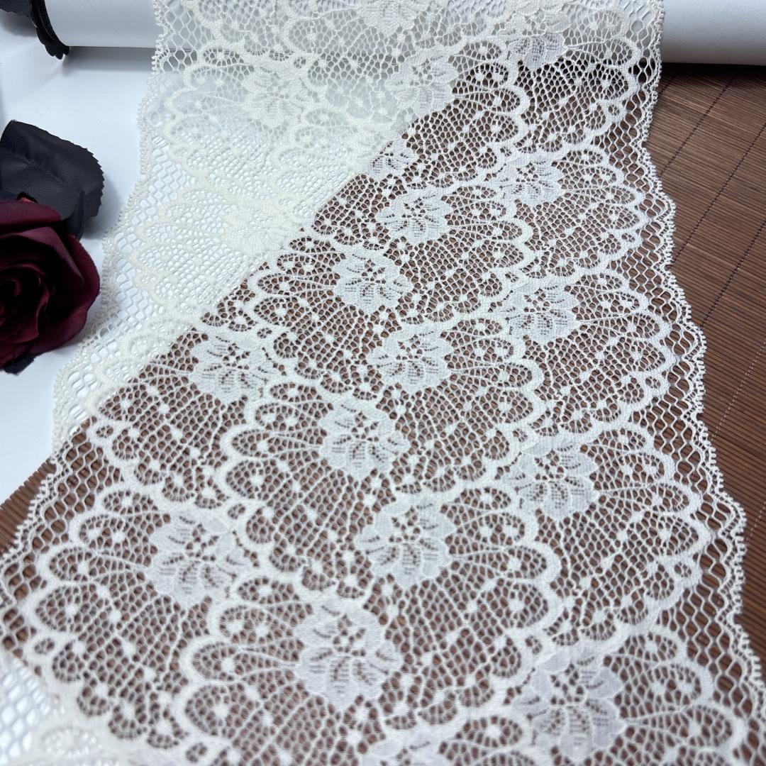 

Французское эластичное швейное кружево шириной 20 см, кружевная отделка из спандекса для нижнего белья, бюстгальтера, нижнего белья, платья, одежды, рукоделия (Светло-бежевый, 20 см шириной) 1m x 20cm светло-бежевый