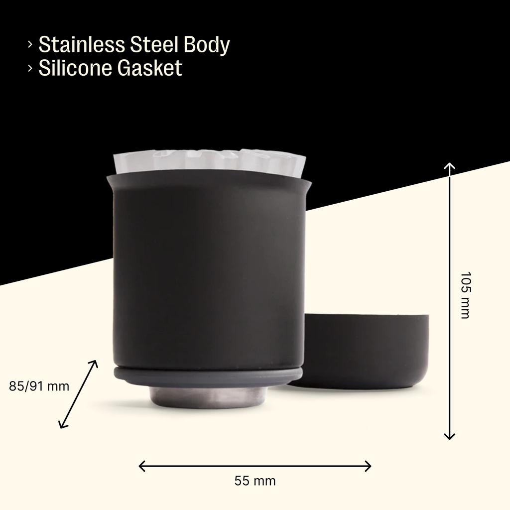 Fellow Stagg Pour-Over Dripper, High-Performance Coffee Dripper with Insulated Stainless Steel Construction and Paper Filter (XF Size)