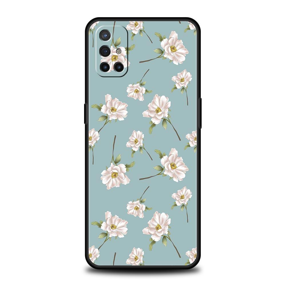 Phone Case For OnePlus 11 10 9 Pro 9T 12R 10R 9R 9RT 10T 8T 8 7 6T 7T Nord 2T CE 2 5G N200 N10 N100 Soft Silicone Cover Flower
