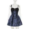 Gothic Dark Style Twopiece Dress Set With Jacquard Fabric For Streetwear Fashion
