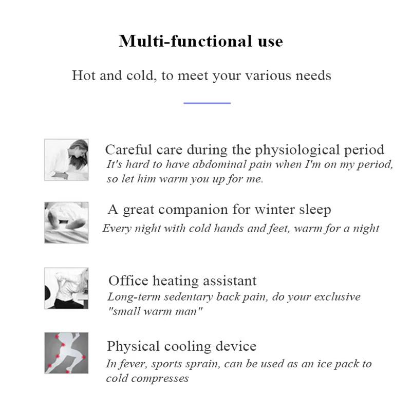 Portabil de pluș iepure mână Po sticlă de apă caldă stres durere ameliorarea terapie mână încălzitor fete buzunar mână picioare sac de apă caldă