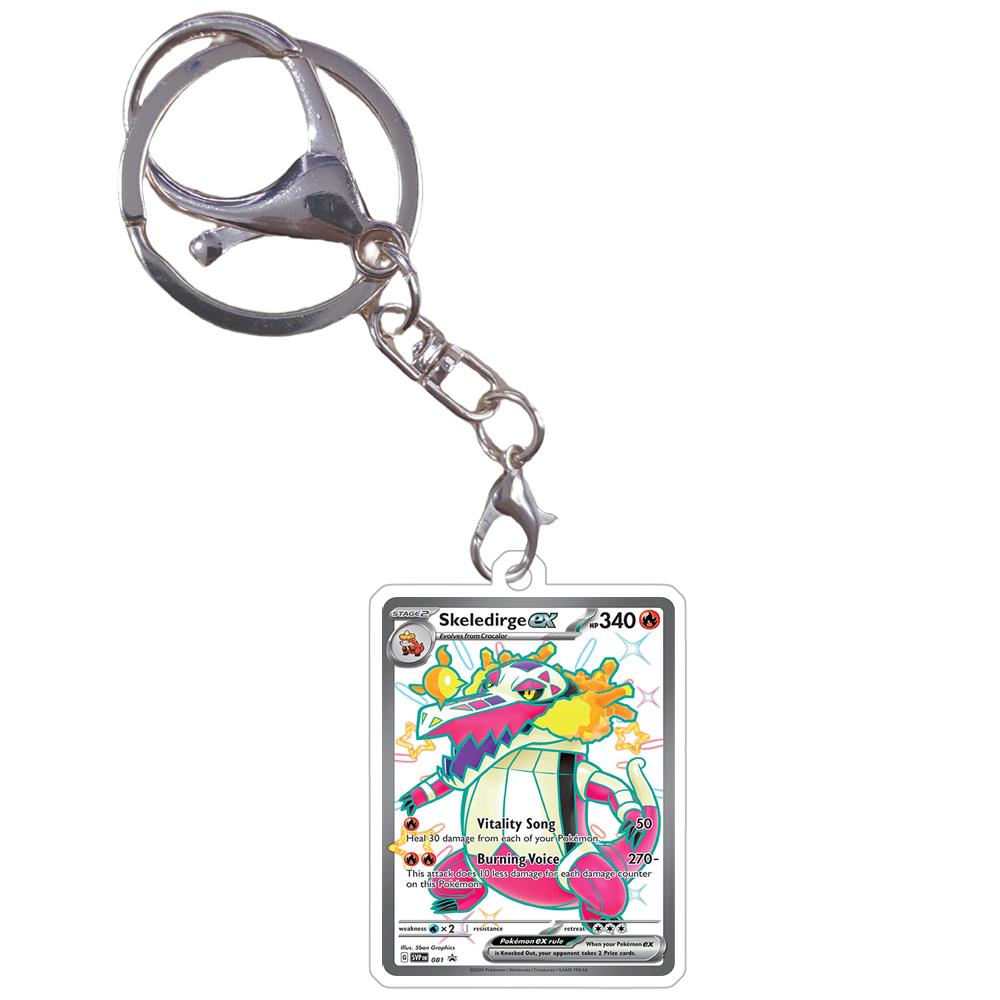 Anime Pokemon Keychain Sprigatito Meowscarada Fuecoco Skeledirge Quaxly Quaquaval Acrylic Cards Anime Game Pendant Game Prop
