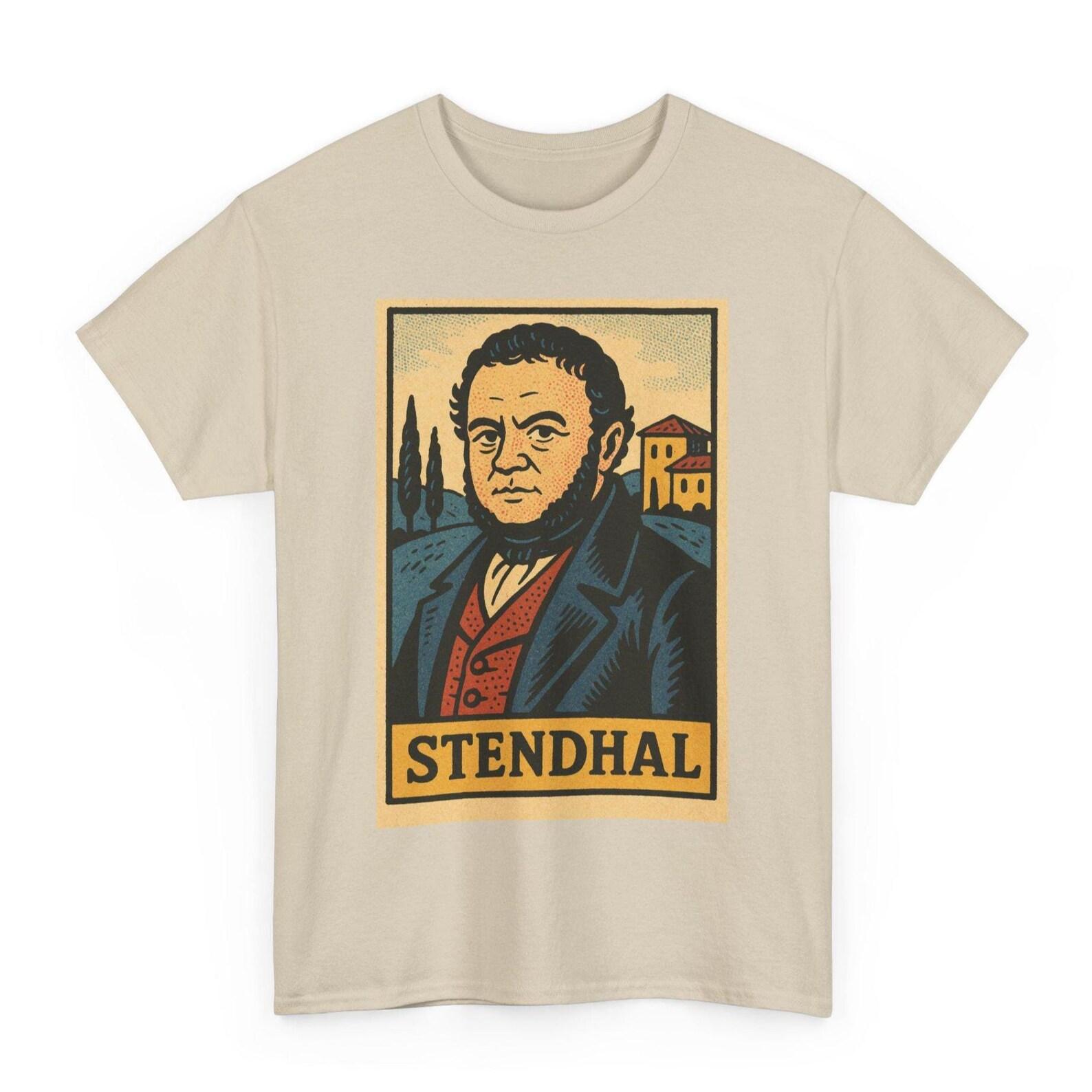 Stendhal T-Shirt: Retro Comic French Literary Icon Tee XL