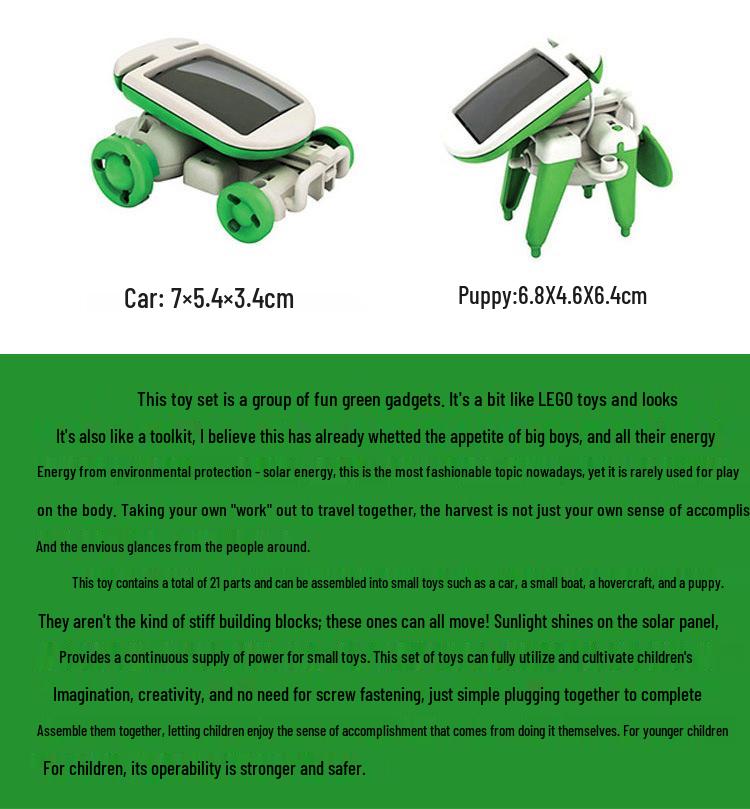 6-in-1 DIY Solar Robot Science Kit for Kids