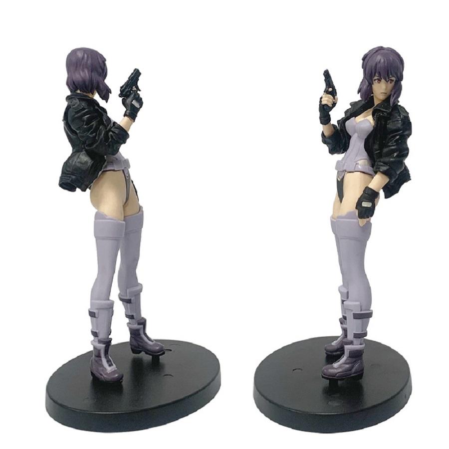 18cm Anime Ghost In The Shell Anime Figure captain Motoko Kusanagi Action Figures Peripheral PVC Desktop Model Doll Toy Lovely Gifts