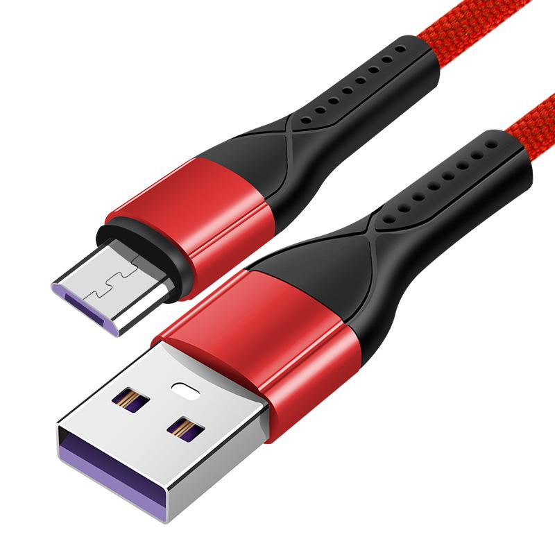 

High-Speed Type-C Charging Cable for Huawei, Android & Apple Devices Red Android flat port bare cable