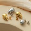 18K Gold-Plated Water Drop Earrings: Chic European-American Design, Stainless Steel, Versatile Studs for Women