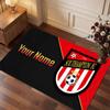 Southampton FC Custom Crystal Velvet Rug, Personalized Name Text Print, Football Logo Soft Non‑Slip Floor Mat Home Decor Gift
