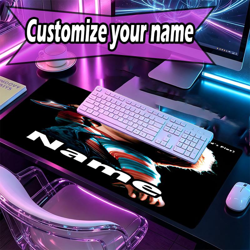 Custom Name Personalized Bride of Chucky Pattern Mousepad, Laptop PC Desk Mat, Decorative Desk Mat for Home Keyboard Pad Gift
