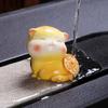 Handmade Colorable Tea Pet Figurines Desktops Animal Ornament  Can Raise Fortune