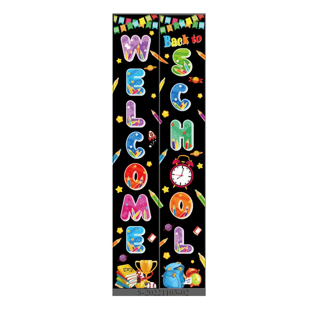 180X30 Opening School Classroom Door Atmosphere Decoration Polyester Cloth Couplet Flag Customization