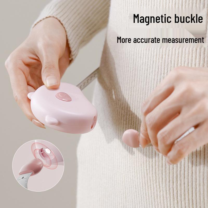 Magnetic Auto-Retract Soft Tape Measure for Fitness & Body Measurements