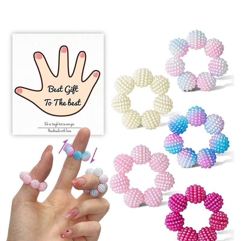 ABS Plastic Finger Exercise Rings With Smooth Gliding Beads To Relieve Hand Fatigue And Improve Circulation
