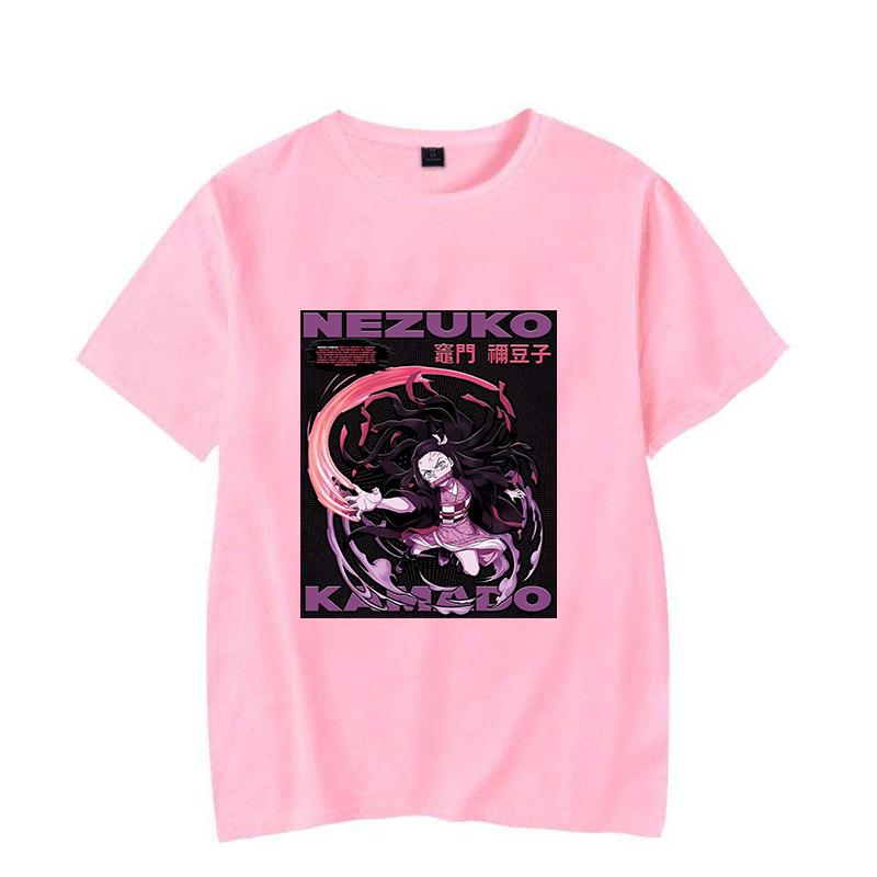 New Funny Anime T Shirt Unisex Short Sleeve O Neck Summer Casual Cute Kamado Nezuko Printing T-shirt Top Tee