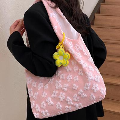2025 Simple Floral Tote Bag: Casual, Large-Capacity, Versatile Handbag for Women's Commuting and Daily Use
