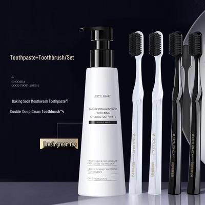 Whitening Toothpaste and Soft Bristle Toothbrush Set