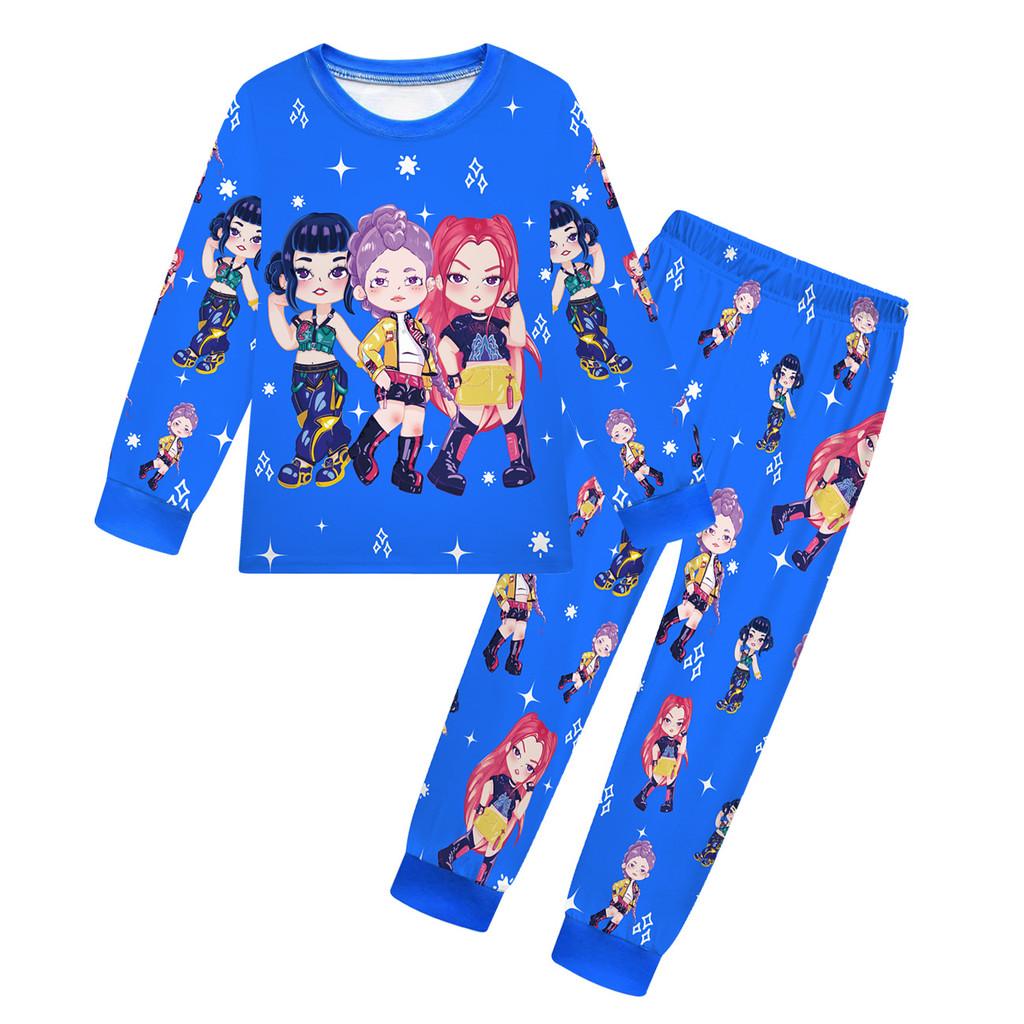 

Детский Девочки Аниме Мультфильм Руми Зои Мира Принт Футболка с Длинными Рукавами Брюки Спальная Одежда Пижамный Комплект 160cm