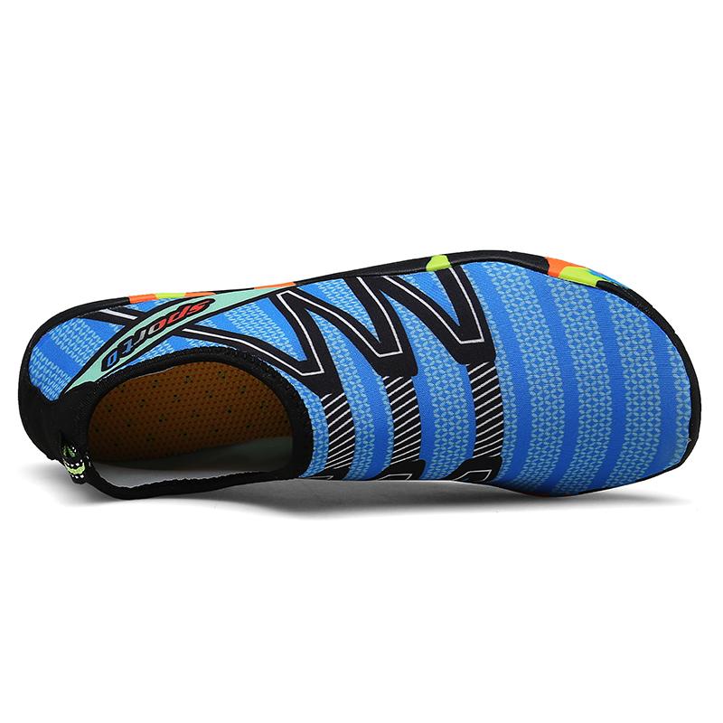 Men Elastic Soft Aqua Shoes Women Light Quick Dry Wading Sneakers For Seaside Walking Surfing Shoes Slip-on Swimming Shoes Size 35-46