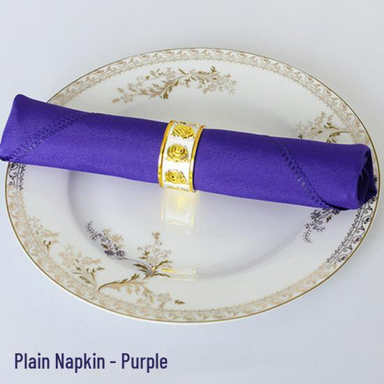 Pure Solid Color Hotel Restaurant Napkin - Red, White, Blue Flower Folded Design