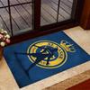 Ronaldo Silhouette Al Nassr Logo Themed Antislip Durable Polyester Home Decorative Large Size Logo Design Durable Floor Mat For Living Room Restaurant