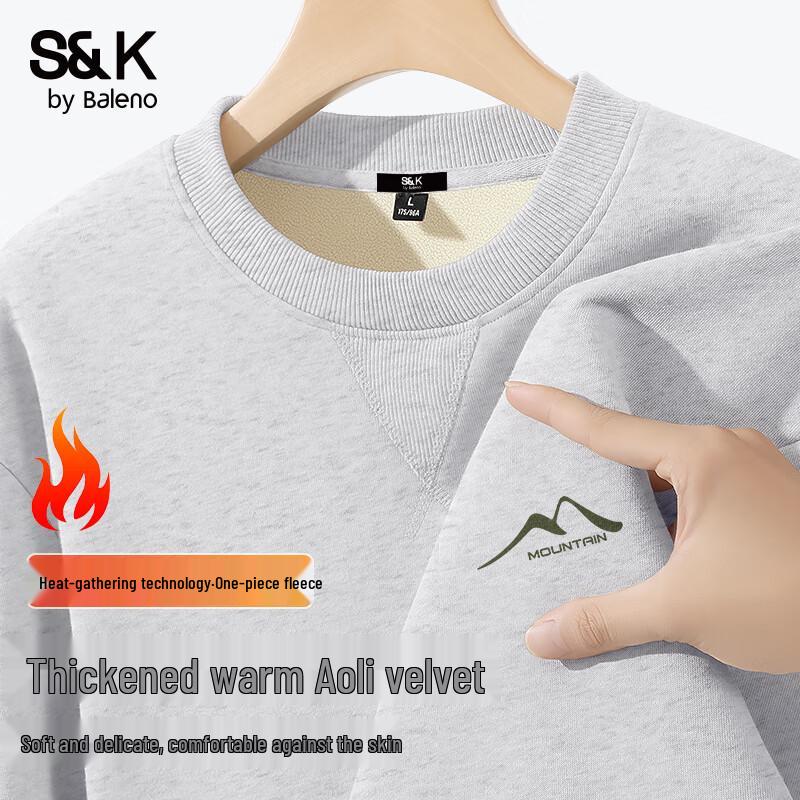 Baleno Men's S&K Series Retro Heavyweight Fleece-Lined Sweatshirt