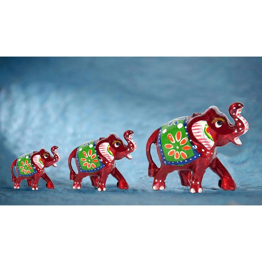 Handcrafted Elephant Showpiece Paper Mache Traditional Handcrafted Elephant Showpiece Idols for Home Décor Showpiece