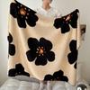 Half fluffy blanket, office nap shawl blanket, warm nap cover blanket, convenient to carry and keep warm