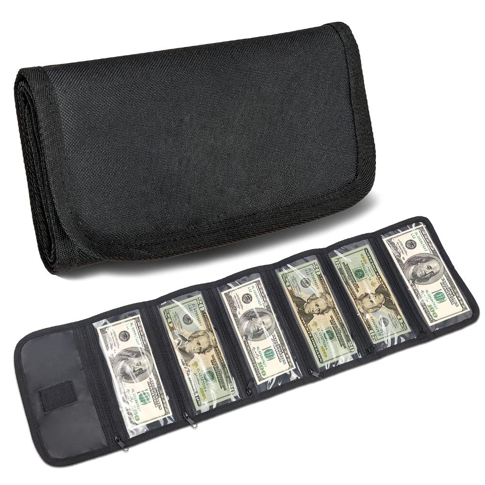 

Money Organizer For Cash With 6 Zippered Pocket, Multipack Money Pouch, Cash Bill Organizer, Envelope Wallet Money Bag