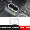 Car Rear Seat Water Cup Holder Frame Cover Trim For Mitsubishi Outlander 2016 2017 2018   Matte Interior Accessories