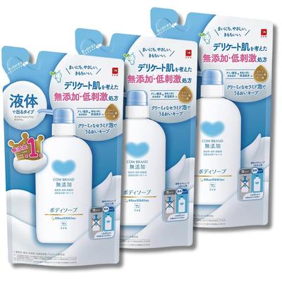 Cow Brand Additive-Free Body Soap Refill 380ml X 3-Pack