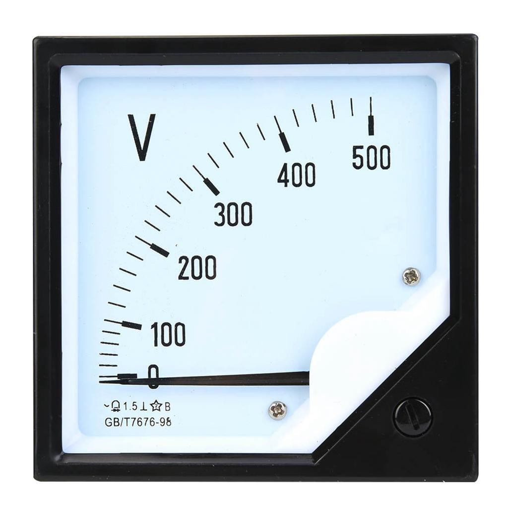 Square Panel Voltage Meter Analog Voltmeter AC 0 500V for Electronic Control Devices