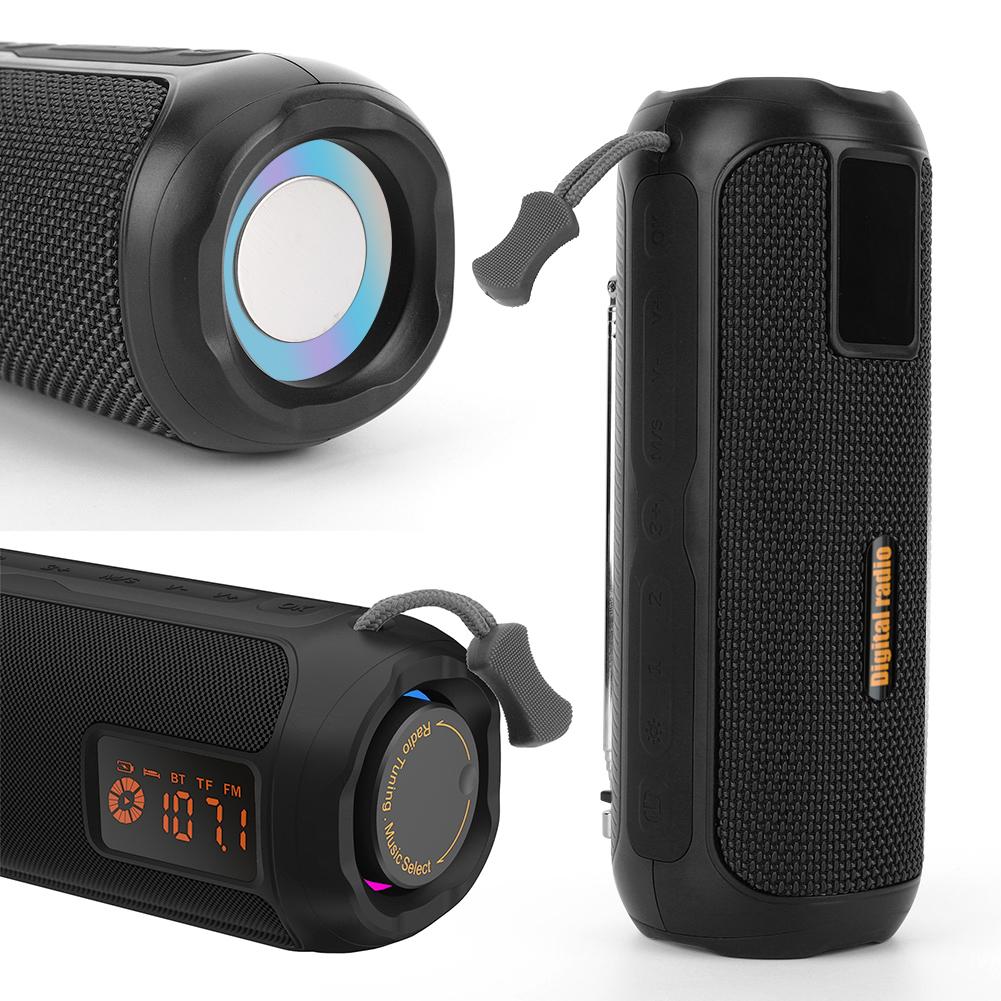 BT Speaker Portable Radio Support TF Card AM FM Radio Rechargeable Radio for Home Kitchen Outdoor