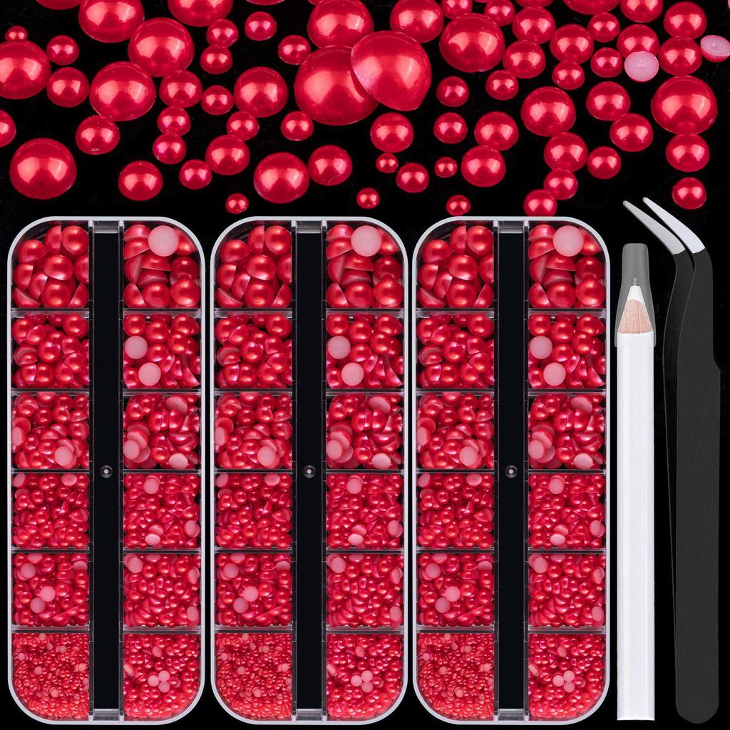 Flat Back Pearl & Rhinestone Face and Nail Art Stickers