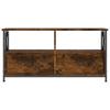 TV Stand in Smoked Oak Finish 90 x 33 x 45 cm Particleboard & Iron