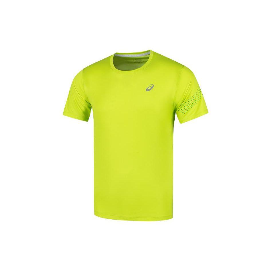 Asics Round Neck Pullover Quick-Dry Sports Short Sleeve T-Shirt Men Tops Green 2011C836-302
