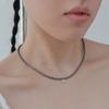 OudStudio Hematite Bow Charm Necklace