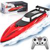 2.4G RC Boat with Twin Propellers, High Speed Remote Control Boat, Water Toy Gift for Kids