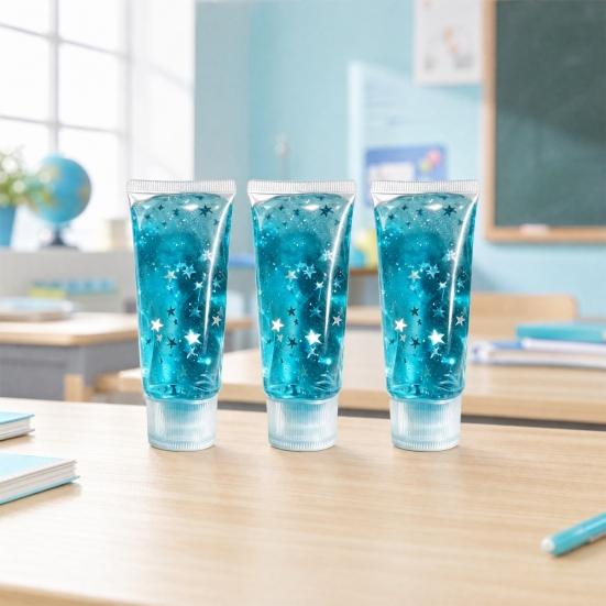 Yousheng 2/3Pcs Shapable Clear Tube Squeeze Toy, Slow Rising Stress Relief Tube Toy, Anti-Anxiety Hand Relaxation Sensory Toy for Kids