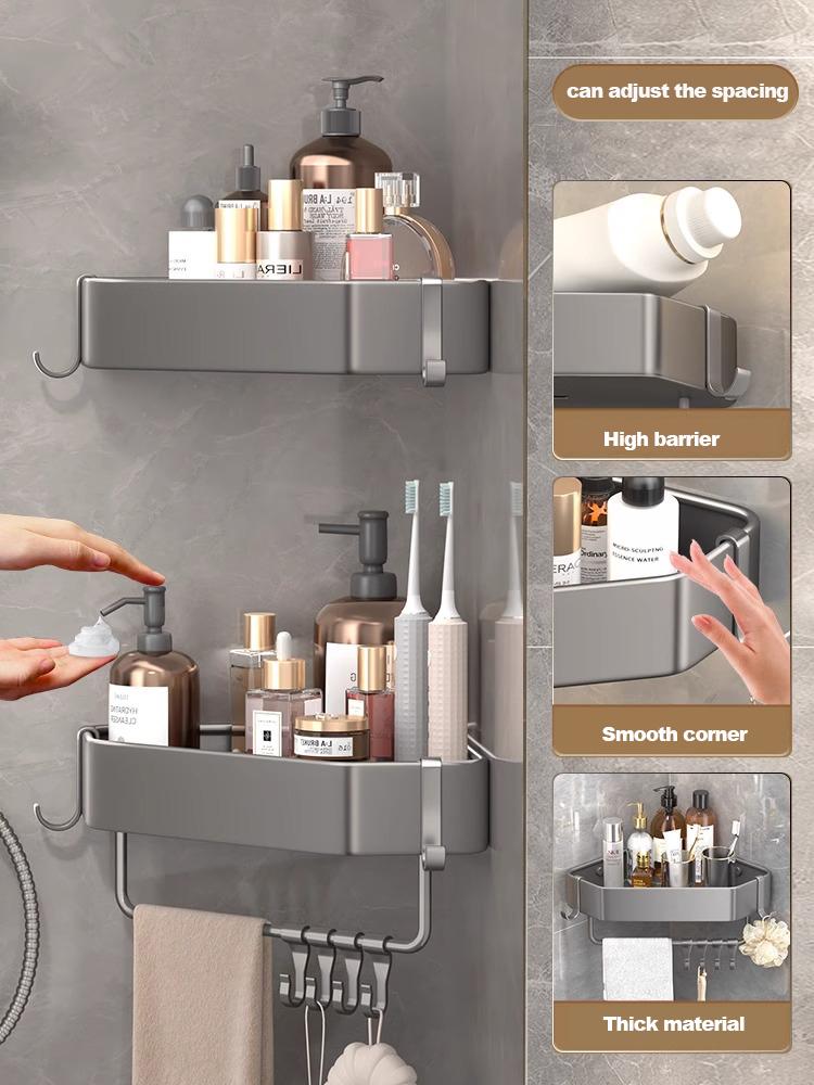 Bathroom Shelf Corner Rack Organizer Shelves  Rack Hanging Accessories Organizer Supplies Bathroom Shelf Holder Corner Shelves