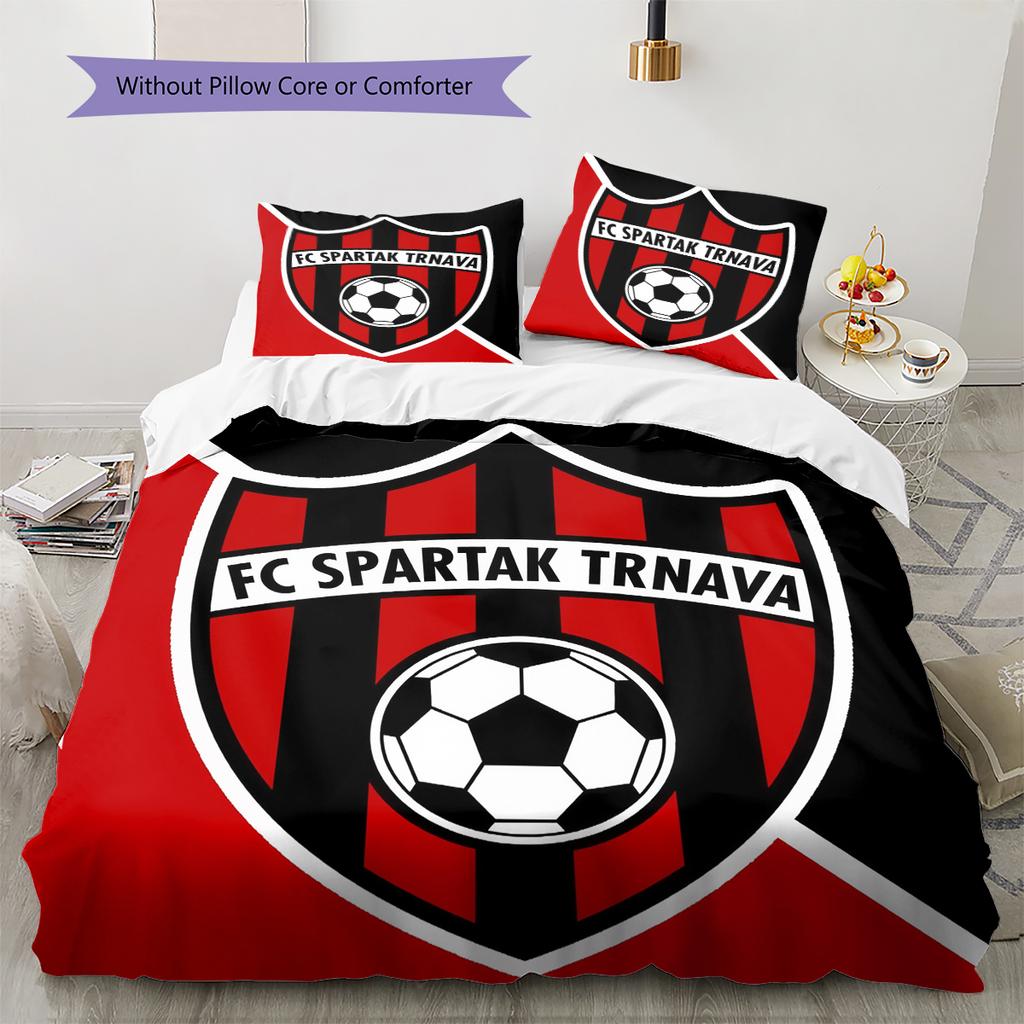 FC Spartak Trnava Pattern Bedding Home Decoration Birthday Gift (1 * duvet cover + 2 * pillowcase, without core)
