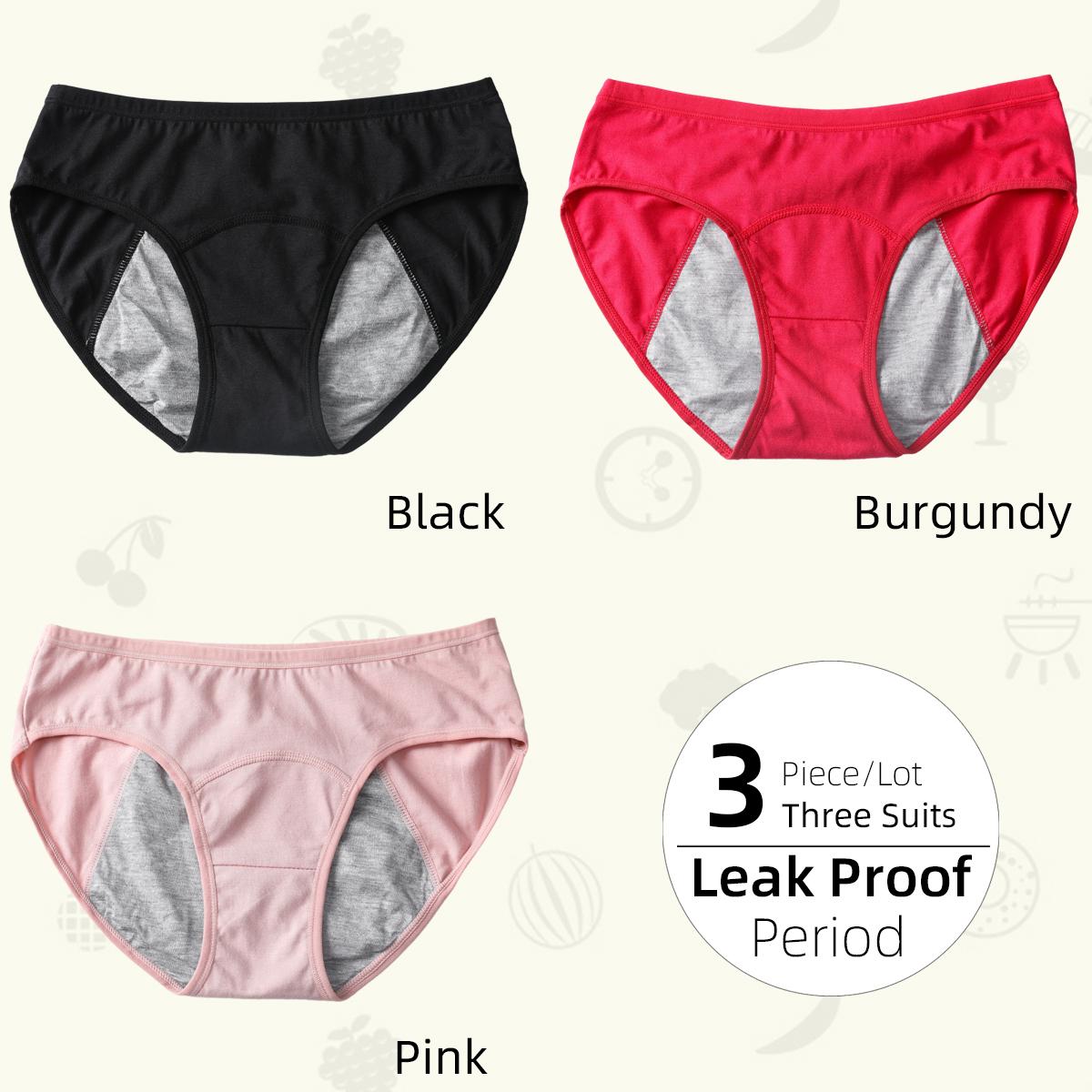 

Сплошные физиологические женские трусики с низкой талией, расширенные герметичные менструальные брюки, удобное дышащее женское нижнее белье для менструации XS