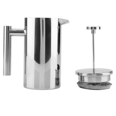 Double Walled Stainless Steel Coffee Maker French Press T Pot with Filter (800ML)